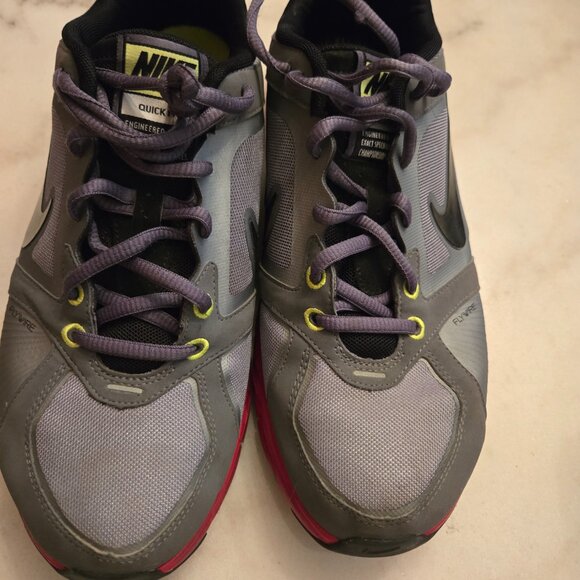 Nike Free XT Quick Fit Flywire Women's Running/Training Size 9 - Gray/Red/Black - Picture 2 of 6